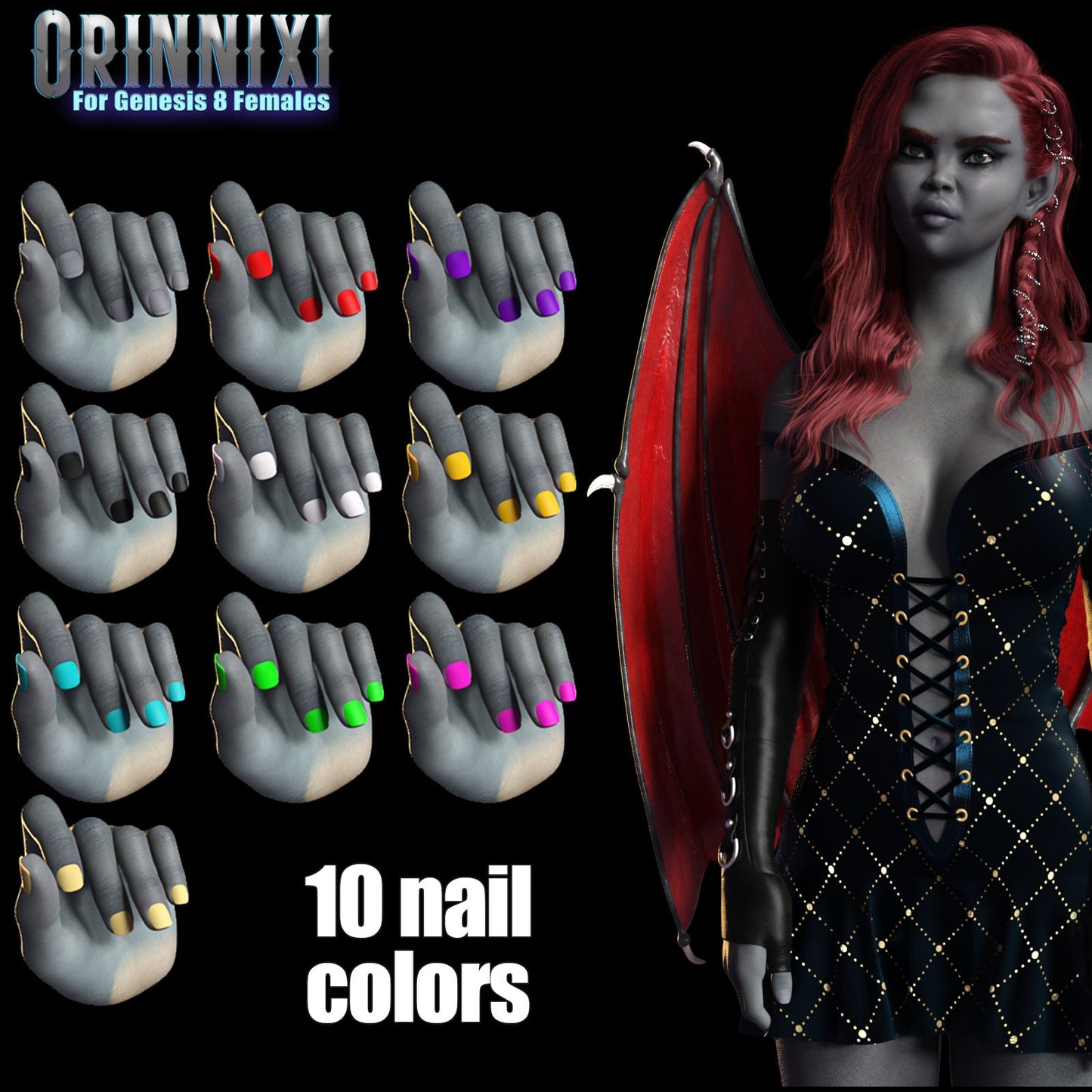 3DL Hween Orinnixi - Genesis 8 Female Character