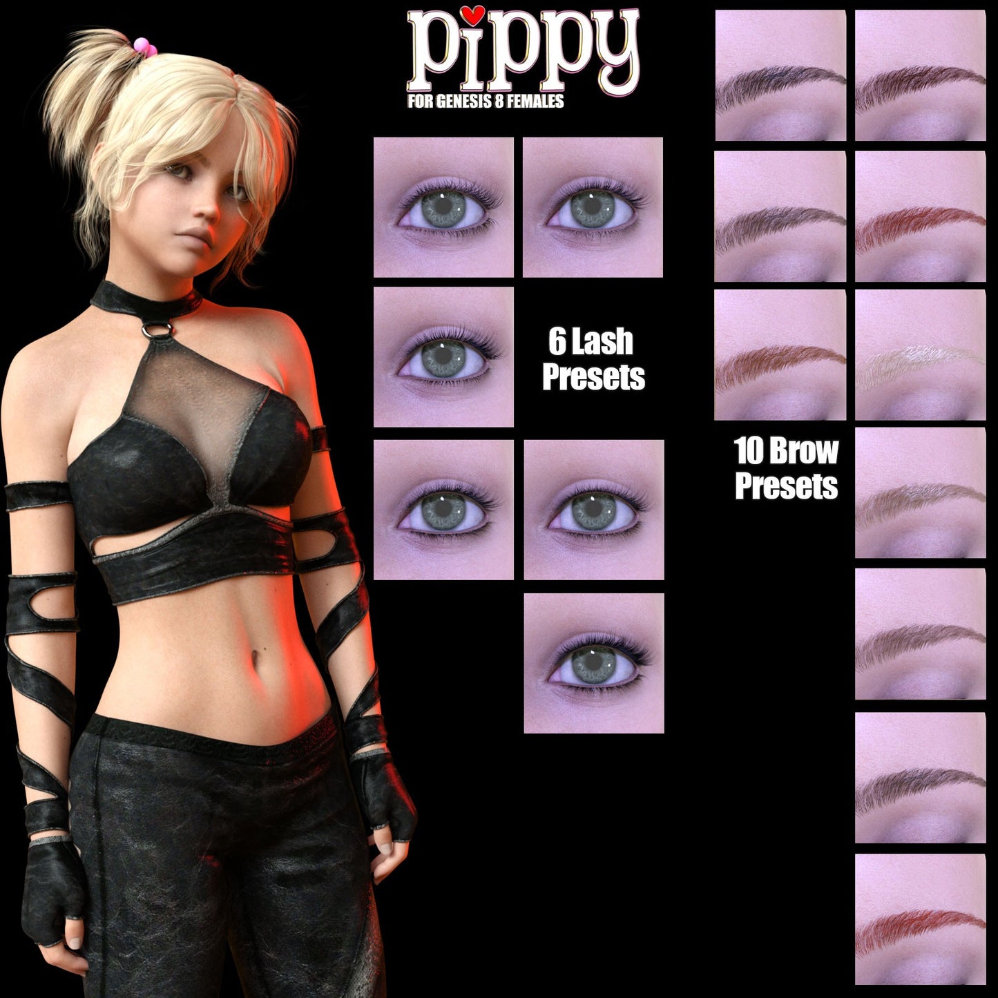 3DL Pippy Redux - Genesis 8 Female Character - DAZ Studio