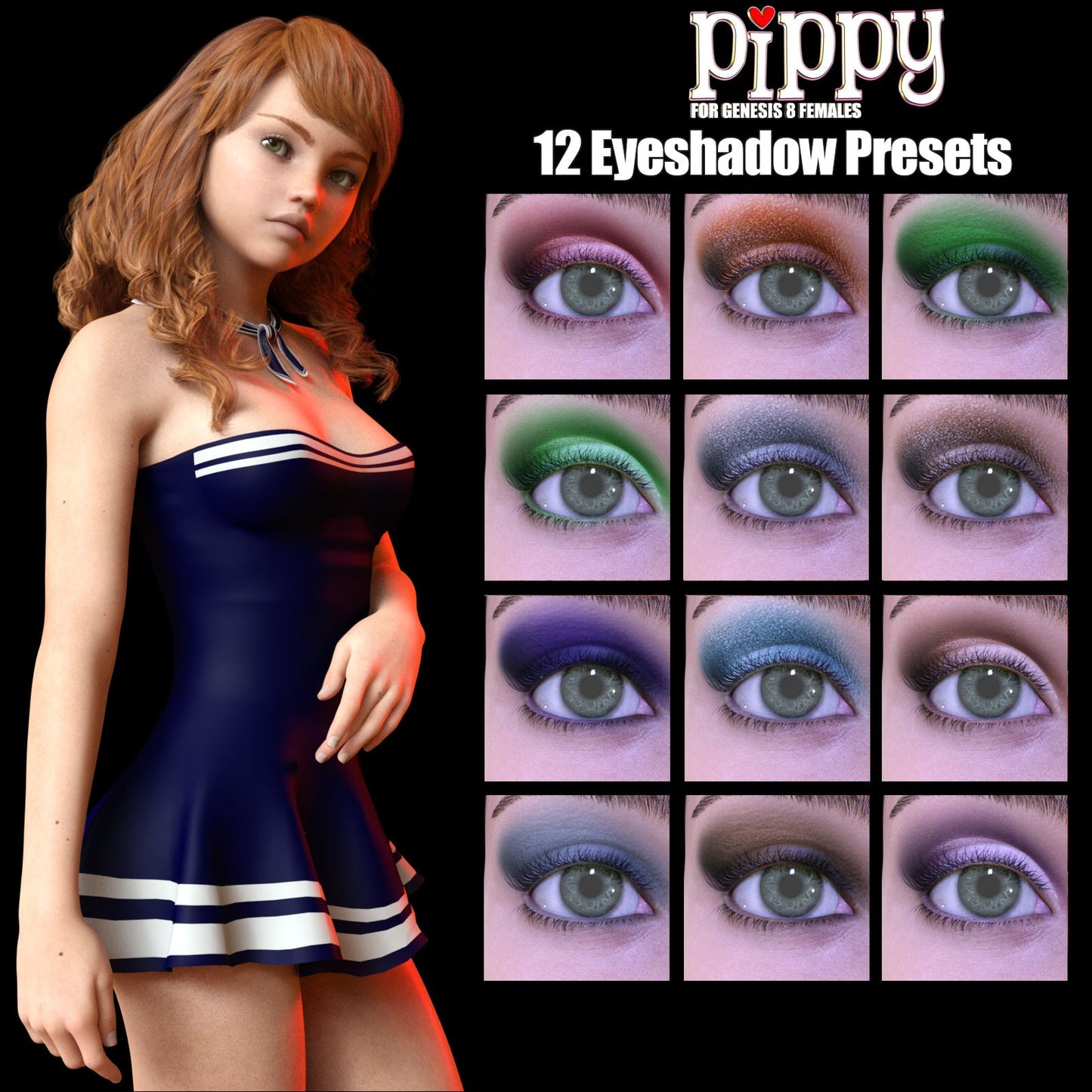 3DL Pippy Redux - Genesis 8 Female Character - DAZ Studio