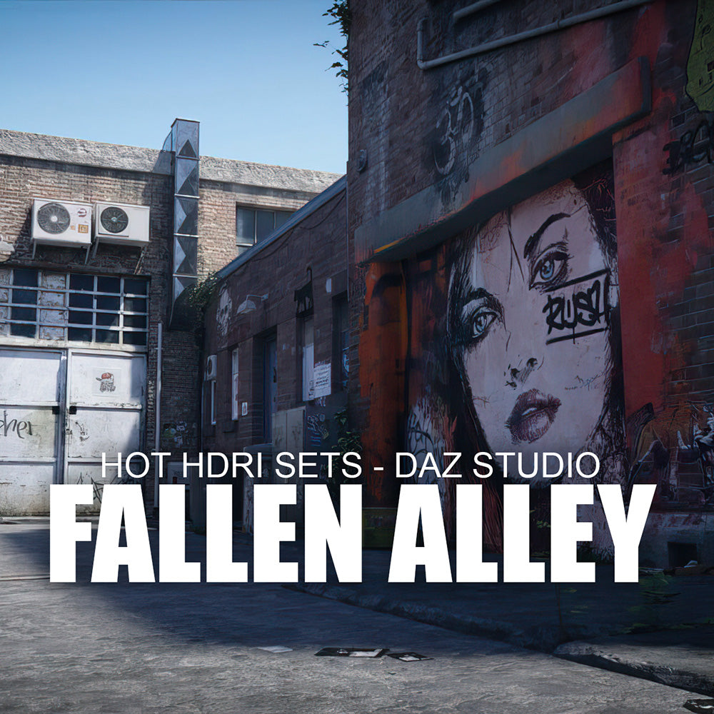 Hot HDRI Sets - Fallen Alley - DAZ Studio - Dreamlight 3D Store