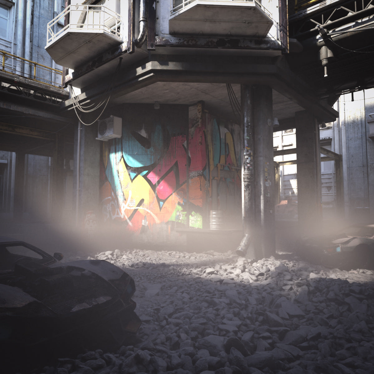 Cyberpunk Shattered Neon - DAZ Studio