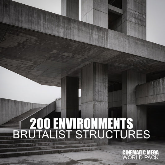 Cinematic Brutalist Structures - 200 Environments