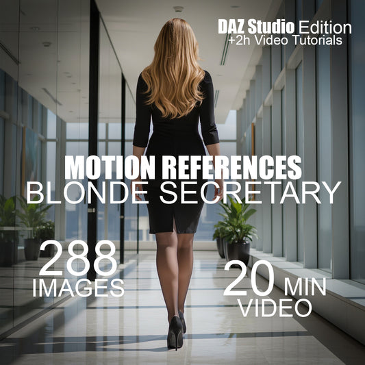Motion References - Blonde Secretary - DAZ Studio
