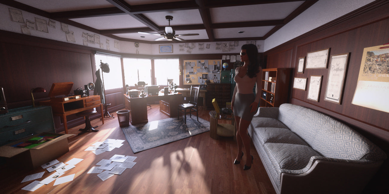 Hot HDRI Sets - Detective Office - DAZ Studio - Dreamlight 3D Store