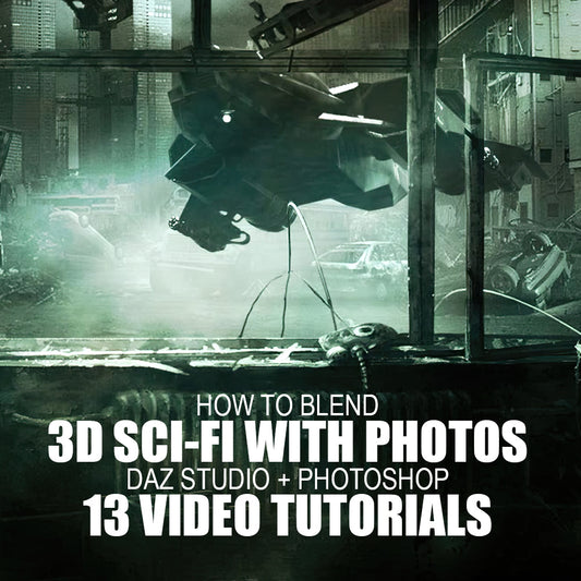 How To Blend 3D Sci-Fi With Photos - 13 DAZ Studio Video Tutorials