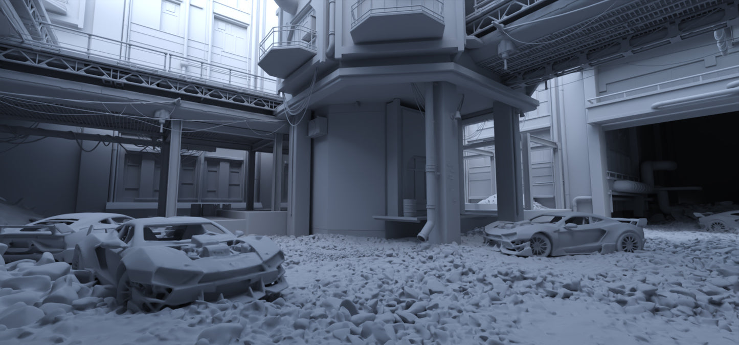 Cyberpunk Shattered Neon - DAZ Studio