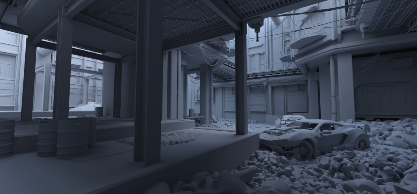 Cyberpunk Shattered Neon - DAZ Studio