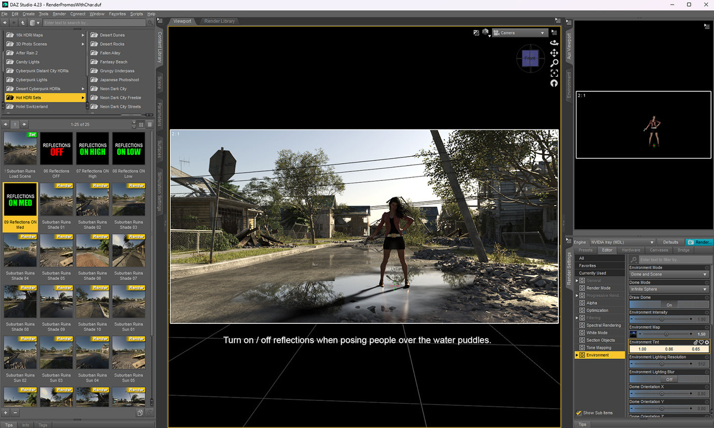 Hot HDRI Sets - Suburban Ruins - DAZ Studio