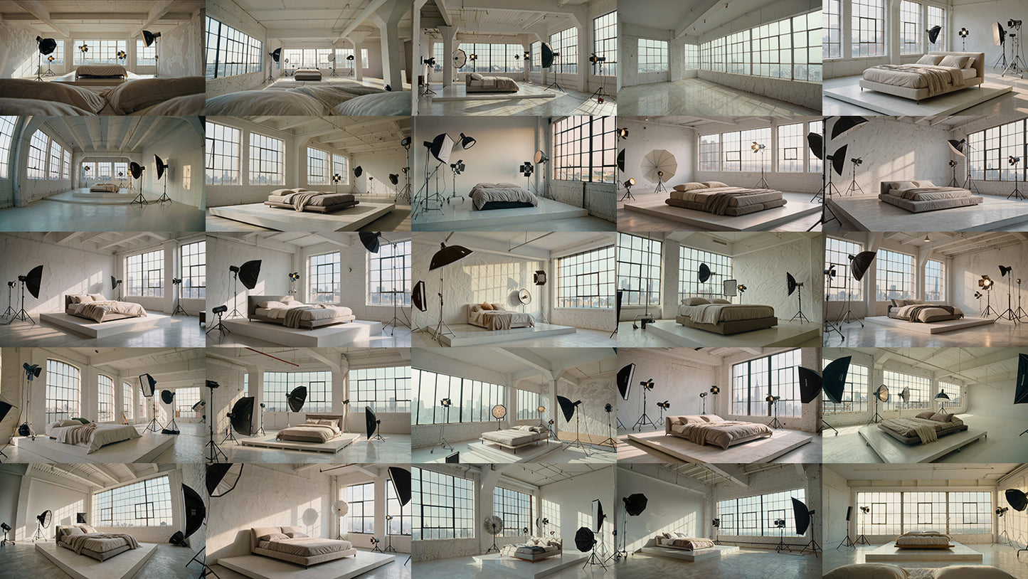 Cinematic Loft Photo Studio - 200 Backgrounds - DAZ Studio