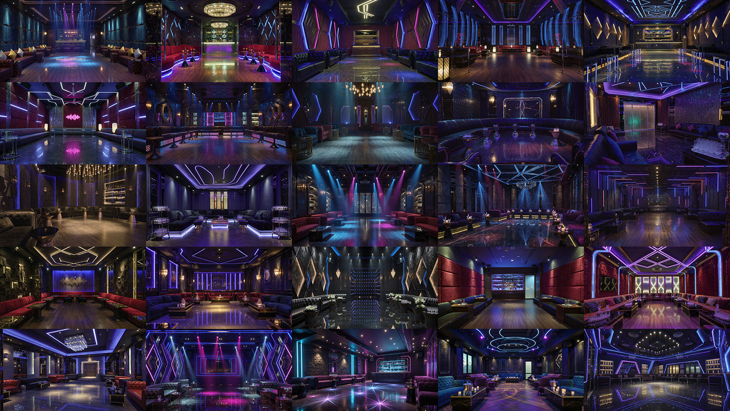 Cinematic Night Club - 100 Backgrounds - DAZ Studio