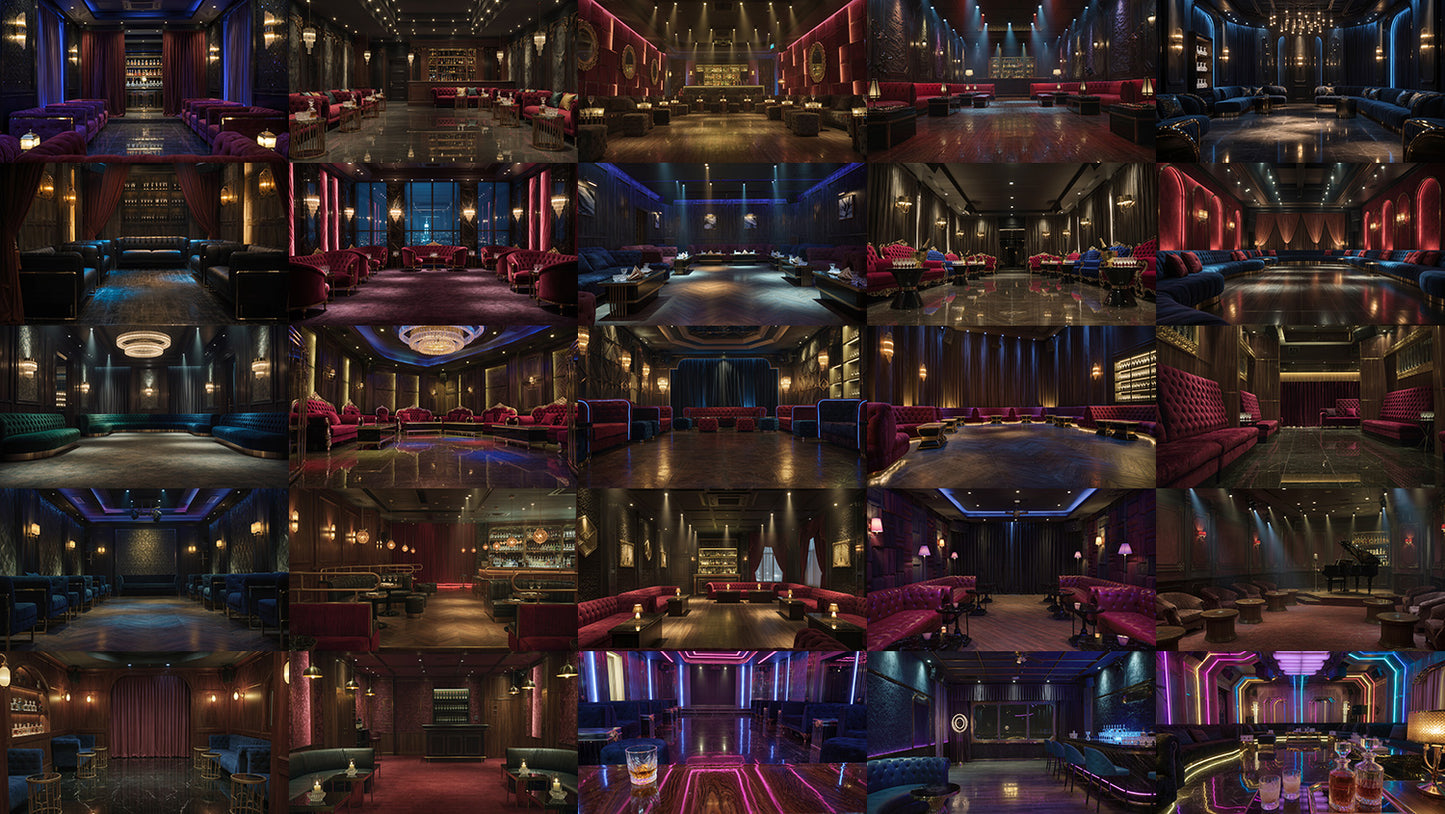 Cinematic Night Club - 100 Backgrounds - DAZ Studio