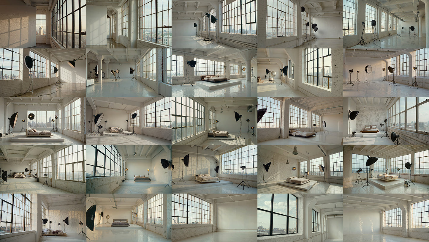 Cinematic Loft Photo Studio - 200 Backgrounds - DAZ Studio