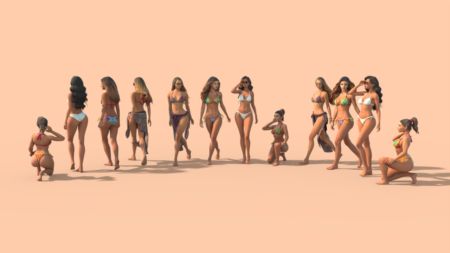 Instant Extras - Beach Life - Bikini Girls Vol 1 - DAZ Studio - Dreamlight 3D Store