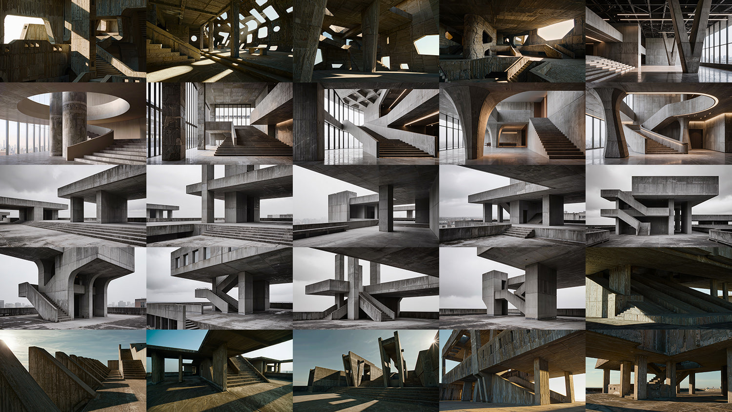 Cinematic Brutalist Structures - 200 Environments - Dreamlight 3D Store