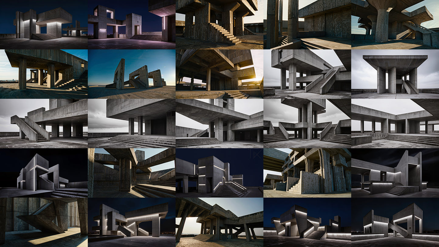 Cinematic Brutalist Structures - 200 Environments - Dreamlight 3D Store