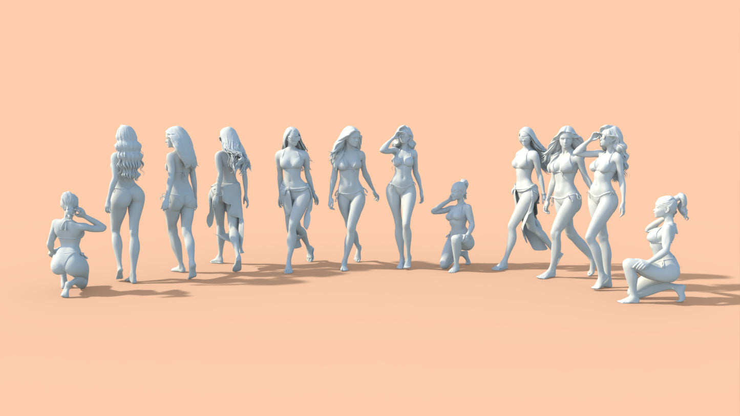 Instant Extras - Beach Life - Bikini Girls Vol 1 - DAZ Studio - Dreamlight 3D Store