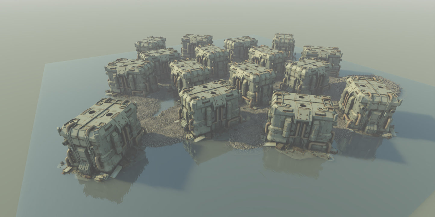 Cyberpunk Square - DAZ Studio