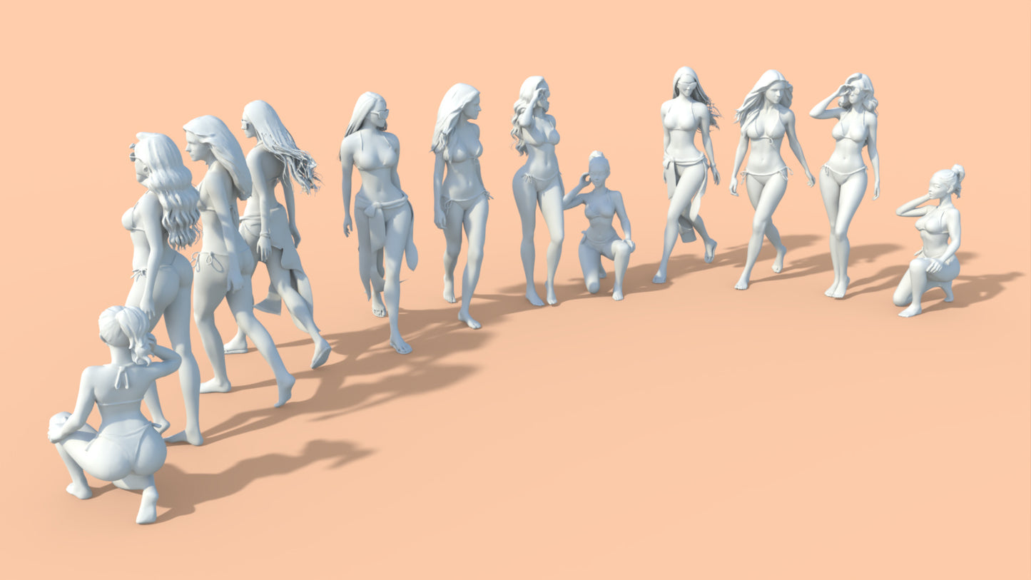 Instant Extras - Beach Life - Bikini Girls Vol 1 - DAZ Studio - Dreamlight 3D Store