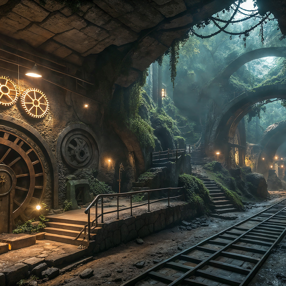 Photo Backgrounds - Clockwork Caverns - DAZ Studio - Dreamlight 3D Store