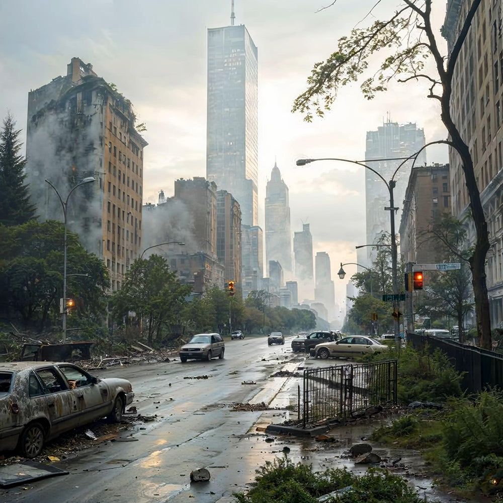 Video Backgrounds - Post Apocalyptic City 2 - 4k Video + Image Sequence - DAZ Studio - Dreamlight 3D Store