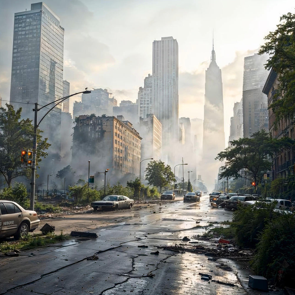 Video Backgrounds - Post Apocalyptic City 4 - 4k Video + Image Sequence - DAZ Studio - Dreamlight 3D Store