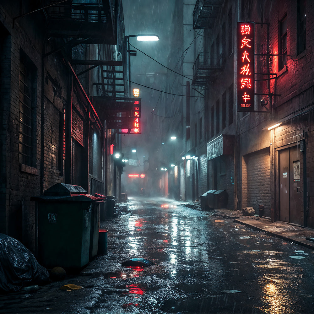 Photo Backgrounds - Cyber Alleyways - DAZ Studio - Dreamlight 3D Store