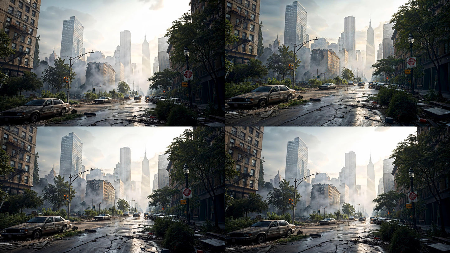Video Backgrounds - Post Apocalyptic City 4 - 4k Video + Image Sequence - DAZ Studio - Dreamlight 3D Store