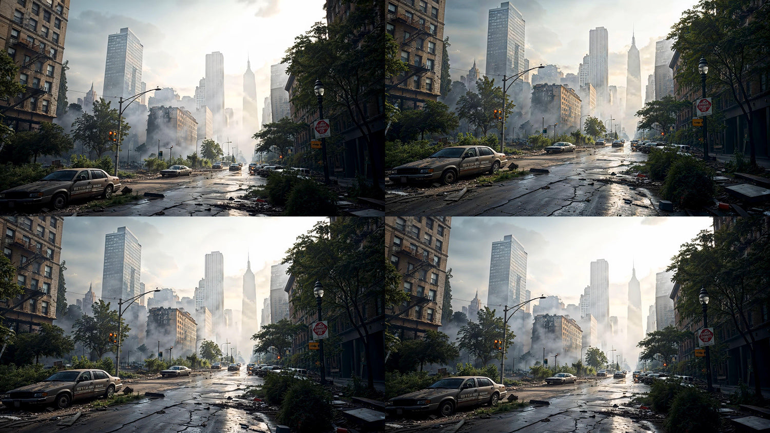 Video Backgrounds - Post Apocalyptic City 4 - 4k Video + Image Sequence - DAZ Studio - Dreamlight 3D Store