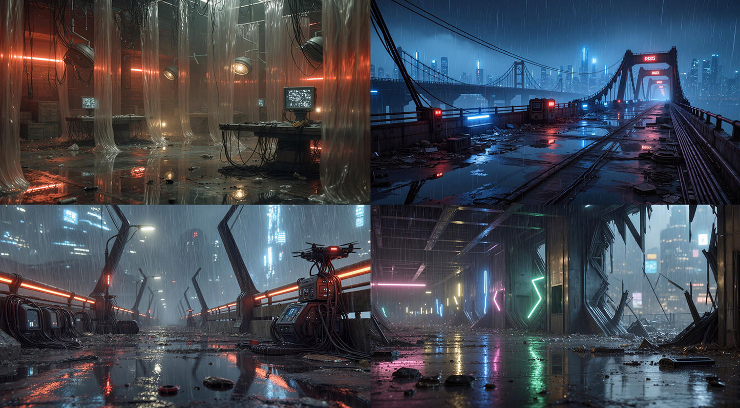 Cinematic Cyberpunk Video Pack - 30 Videos + Image Sequences - DAZ Studio Compatible