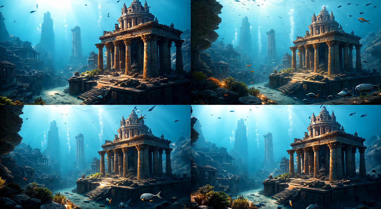 Video Backgrounds - Atlantis Sunken City 2 - 4k Video + Image Sequence - DAZ Studio - Dreamlight 3D Store