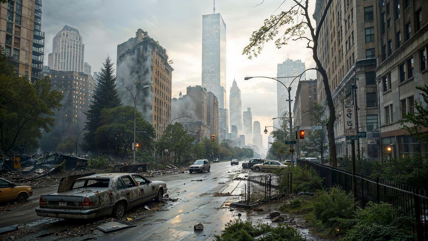 Video Backgrounds - Post Apocalyptic City 2 - 4k Video + Image Sequence - DAZ Studio - Dreamlight 3D Store