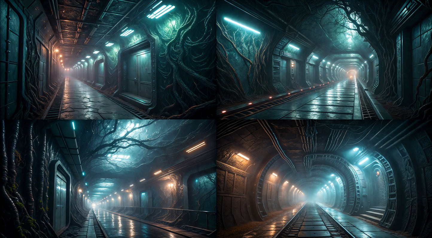 Photo Backgrounds - Alien Corridors - DAZ Studio - Dreamlight 3D Store