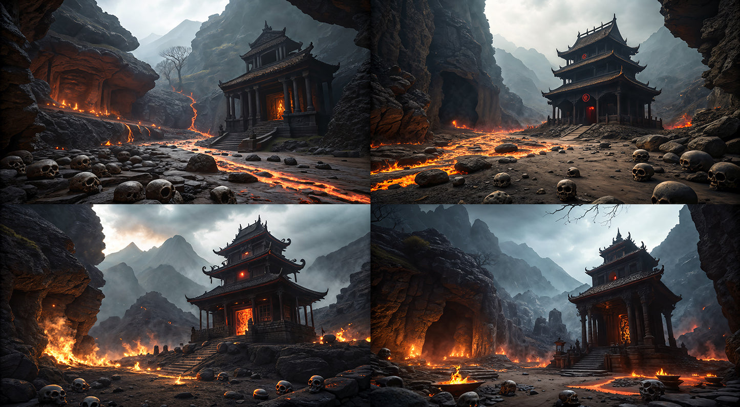 Photo Backgrounds - Temples Of Hell - DAZ Studio - Dreamlight 3D Store