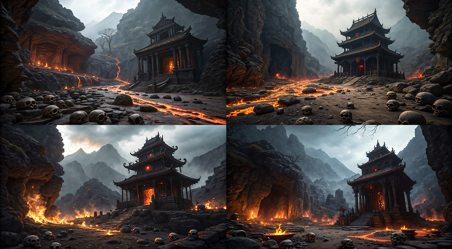 Photo Backgrounds - Temples Of Hell - DAZ Studio - Dreamlight 3D Store
