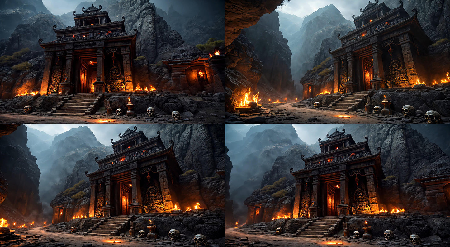 Video Backgrounds - Temple Of Hell 1 - 4k Video + Image Sequence - DAZ Studio - Dreamlight 3D Store