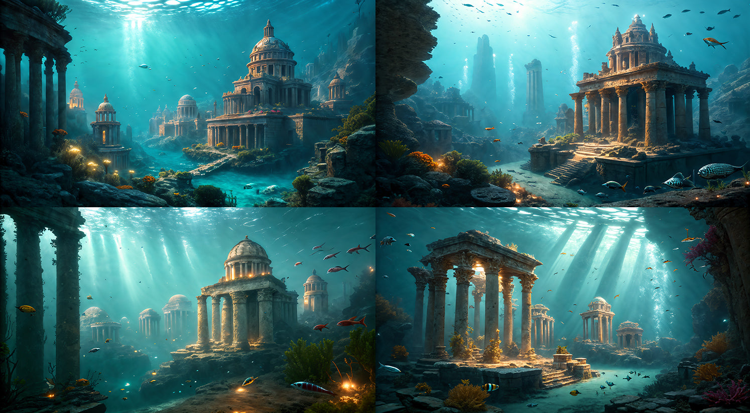Photo Backgrounds - Atlantis Sunken City - DAZ Studio - Dreamlight 3D Store