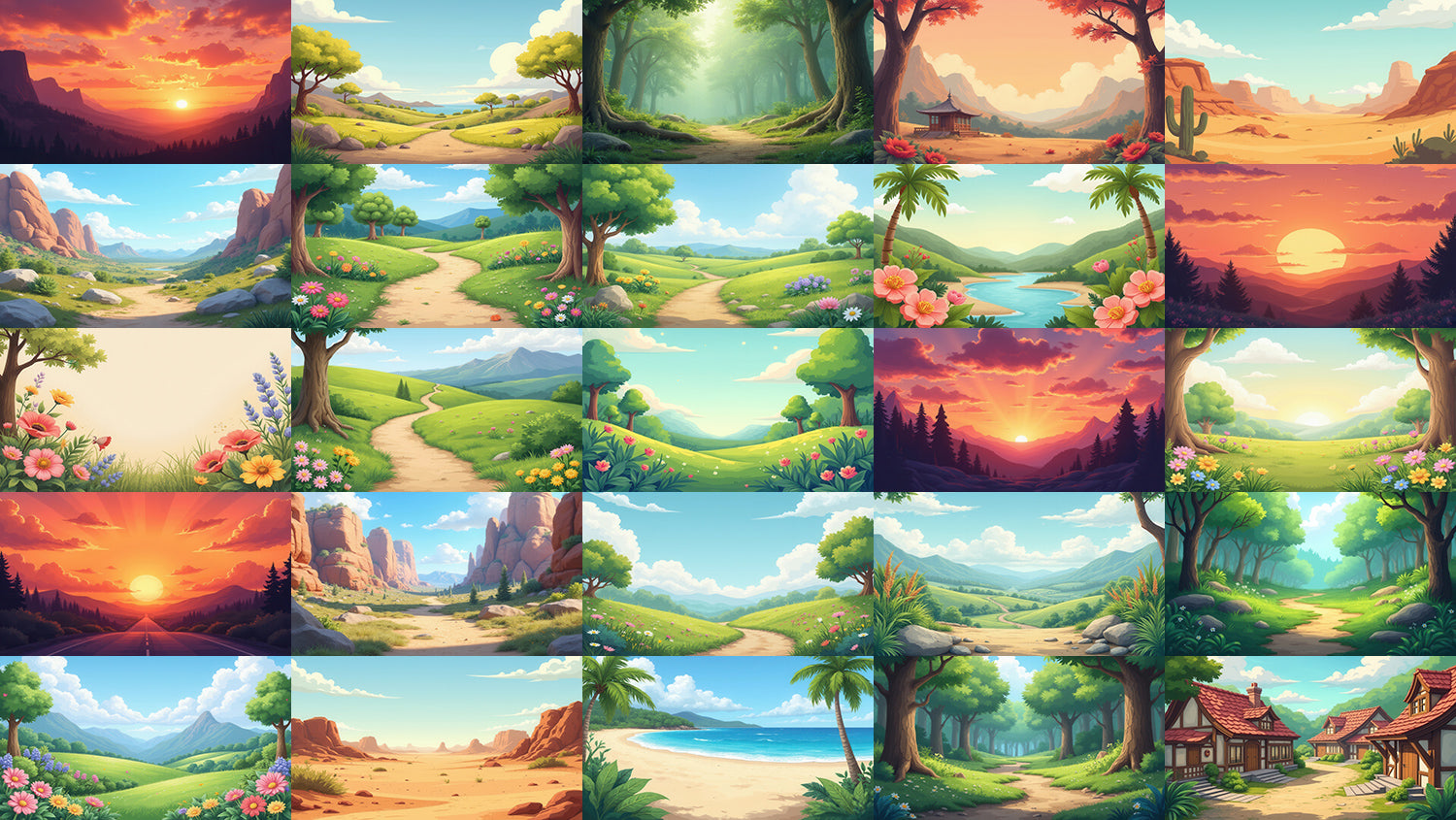 Photo Backgrounds - Cartoon Style - DAZ Studio - Dreamlight 3D Store