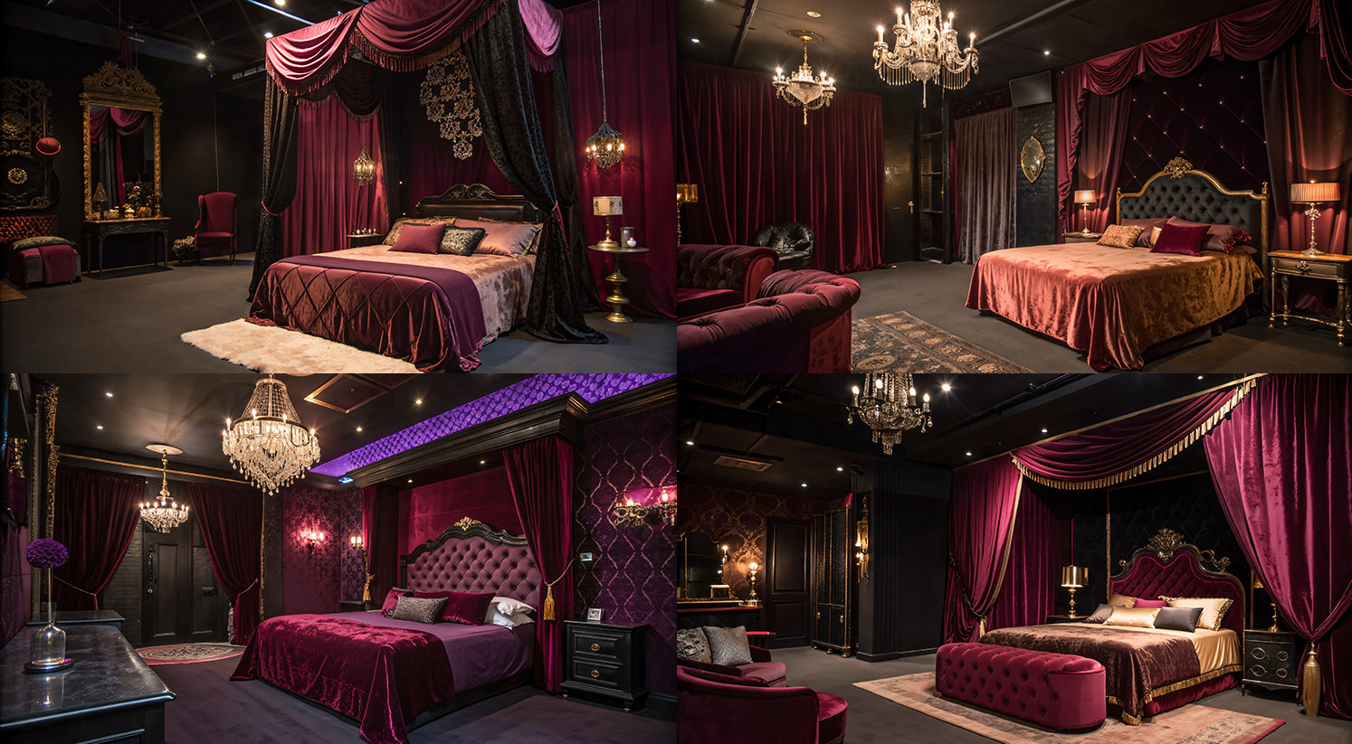 BUNDLE 5-in-1 - Photo Backgrounds - Burlesque Boudoir - DAZ Studio - Dreamlight 3D Store