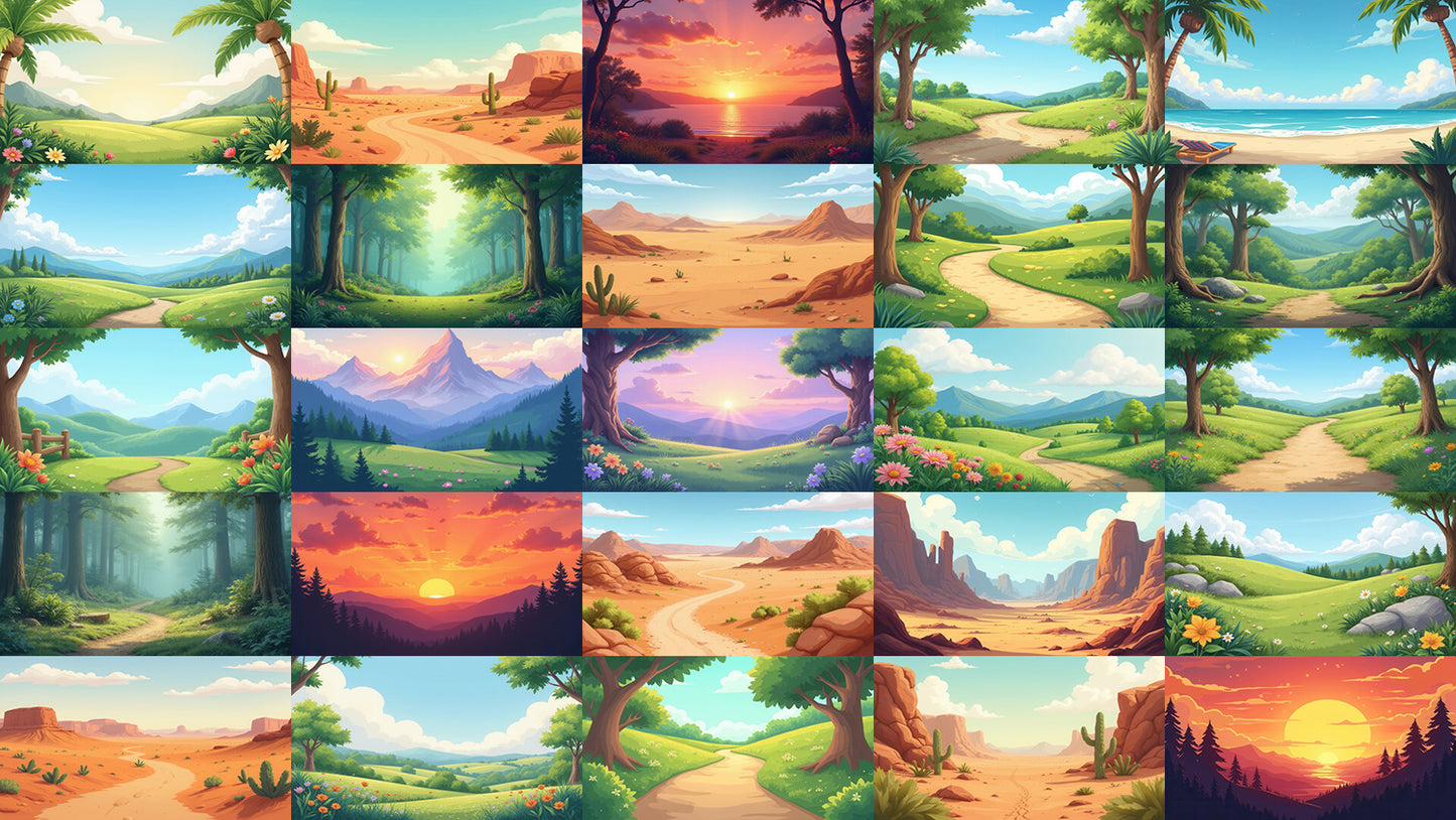 Photo Backgrounds - Cartoon Style - DAZ Studio - Dreamlight 3D Store