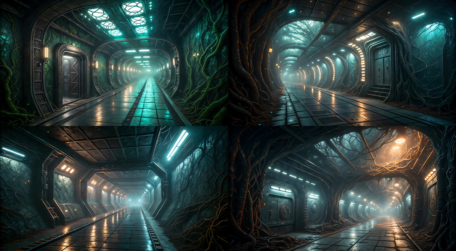 Photo Backgrounds - Alien Corridors - DAZ Studio - Dreamlight 3D Store
