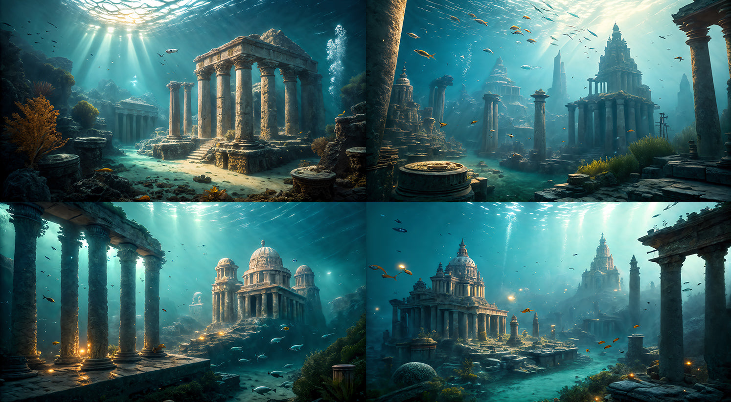 Photo Backgrounds - Atlantis Sunken City - DAZ Studio - Dreamlight 3D Store