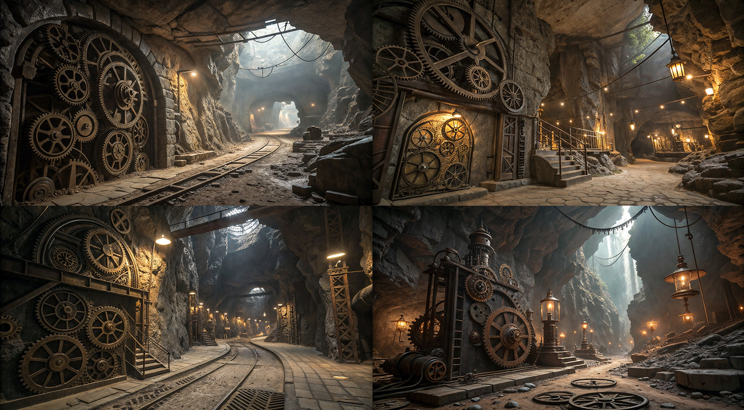 Photo Backgrounds - Clockwork Caverns - DAZ Studio - Dreamlight 3D Store