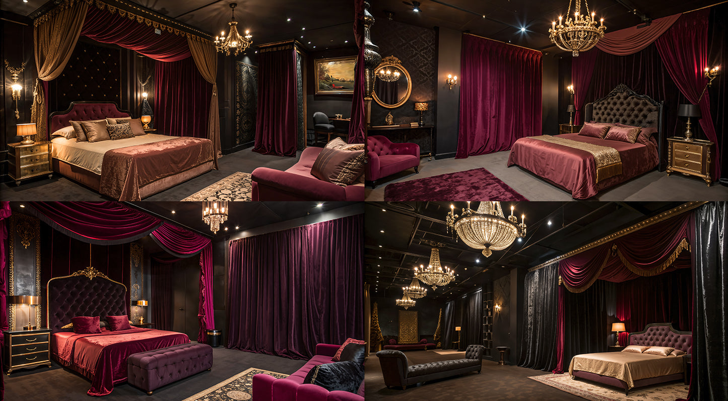 BUNDLE 5-in-1 - Photo Backgrounds - Burlesque Boudoir - DAZ Studio - Dreamlight 3D Store