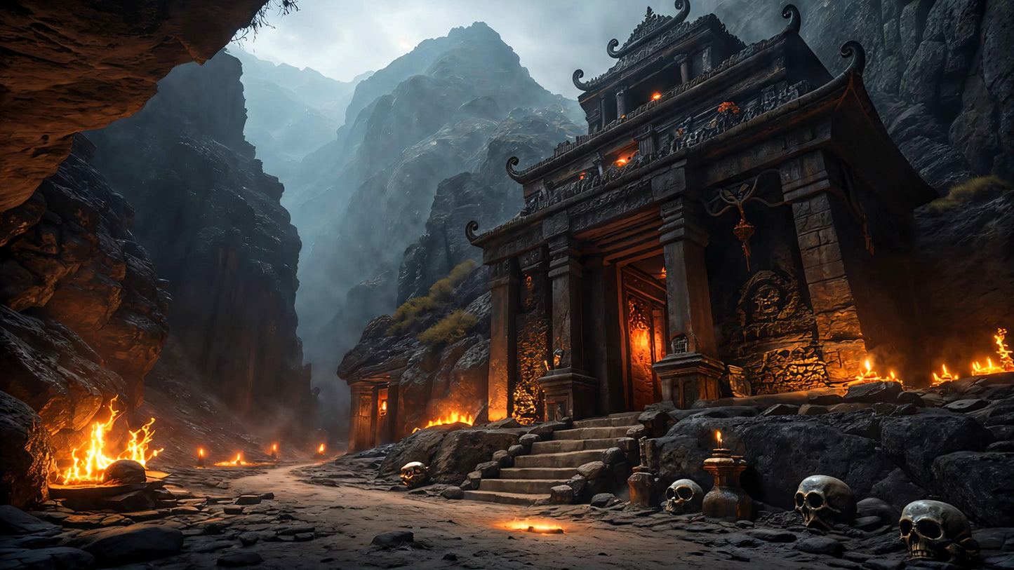 Video Backgrounds - Temple Of Hell 1 - 4k Video + Image Sequence - DAZ Studio - Dreamlight 3D Store
