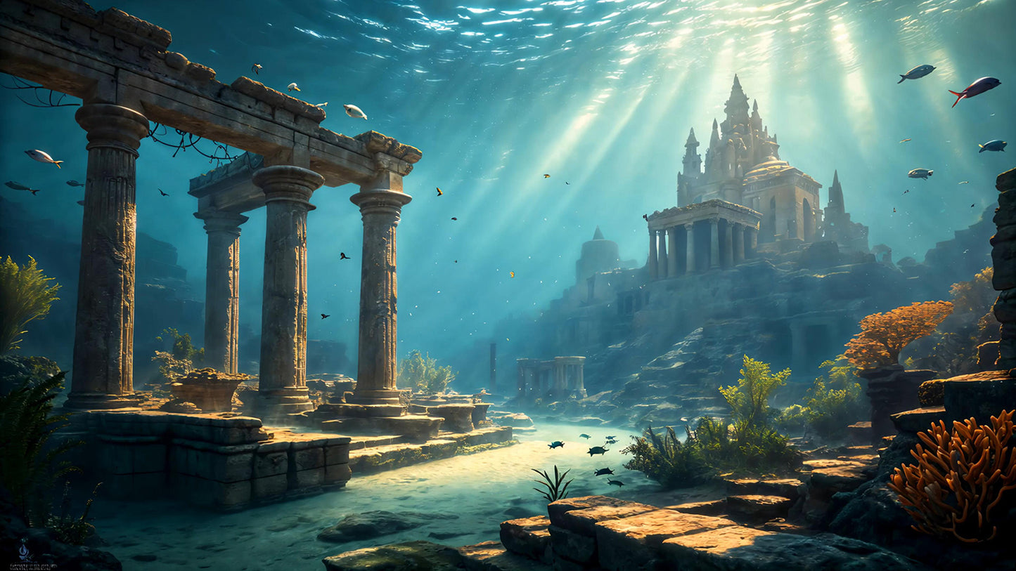 Video Backgrounds - Atlantis Sunken City 1 - 4k Video + Image Sequence - DAZ Studio - Dreamlight 3D Store