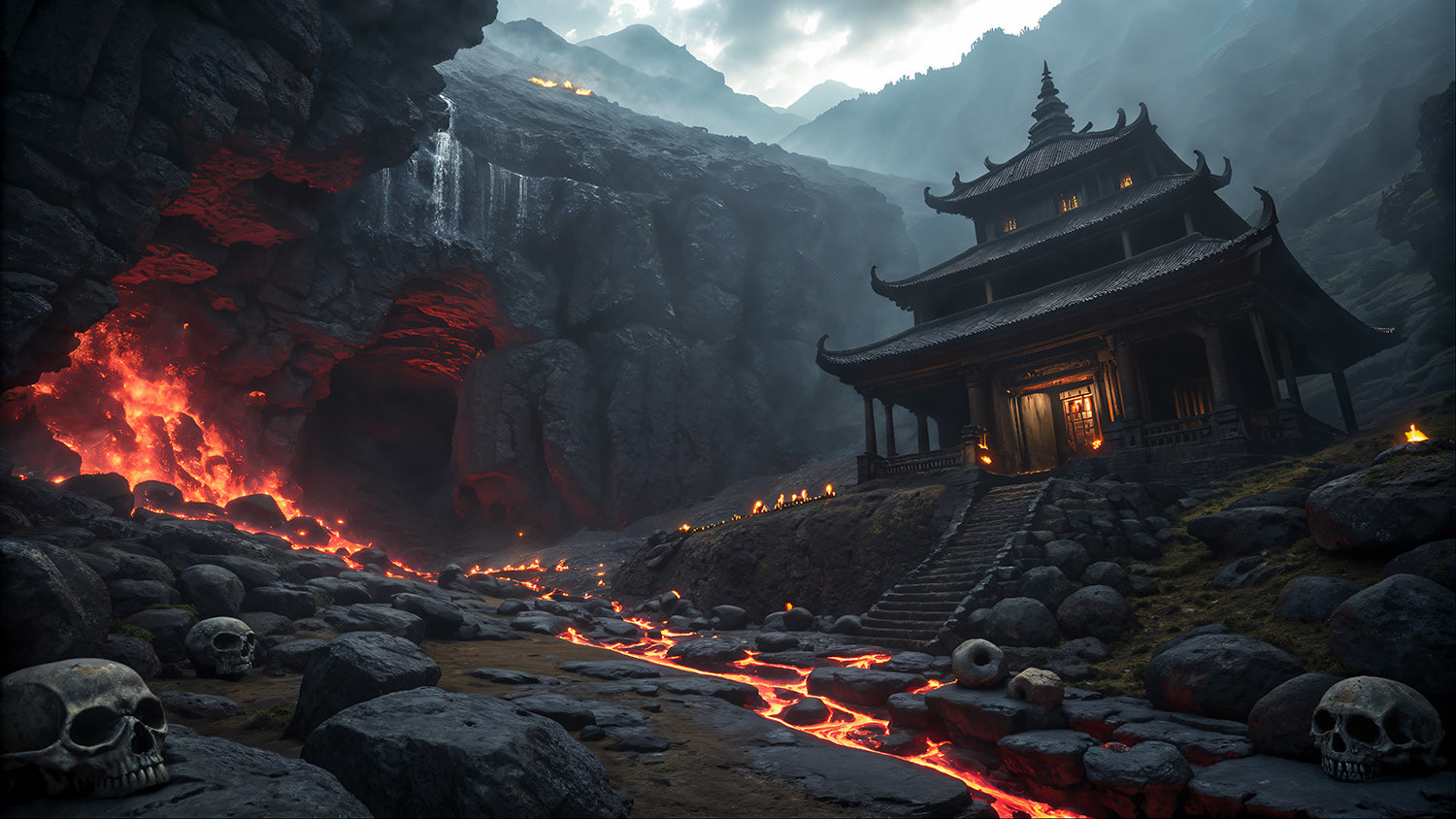 Photo Backgrounds - Temples Of Hell - DAZ Studio - Dreamlight 3D Store