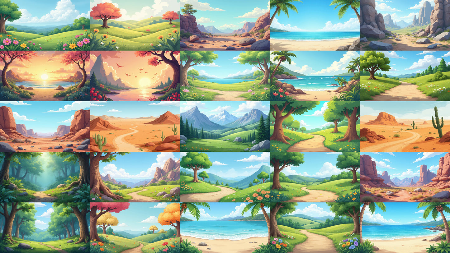Photo Backgrounds - Cartoon Style - DAZ Studio - Dreamlight 3D Store