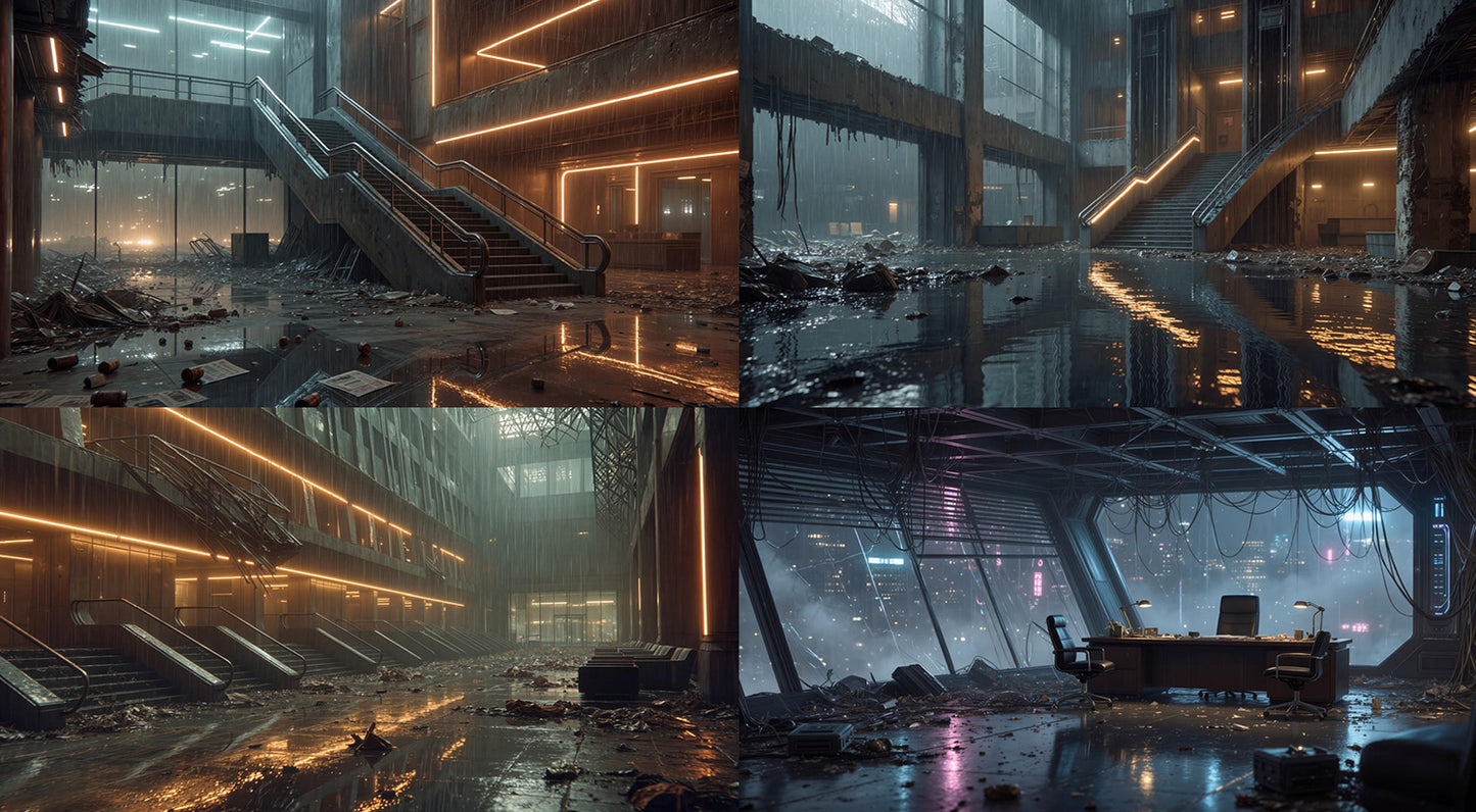 Cinematic Cyberpunk Video Pack - 30 Videos + Image Sequences - DAZ Studio Compatible