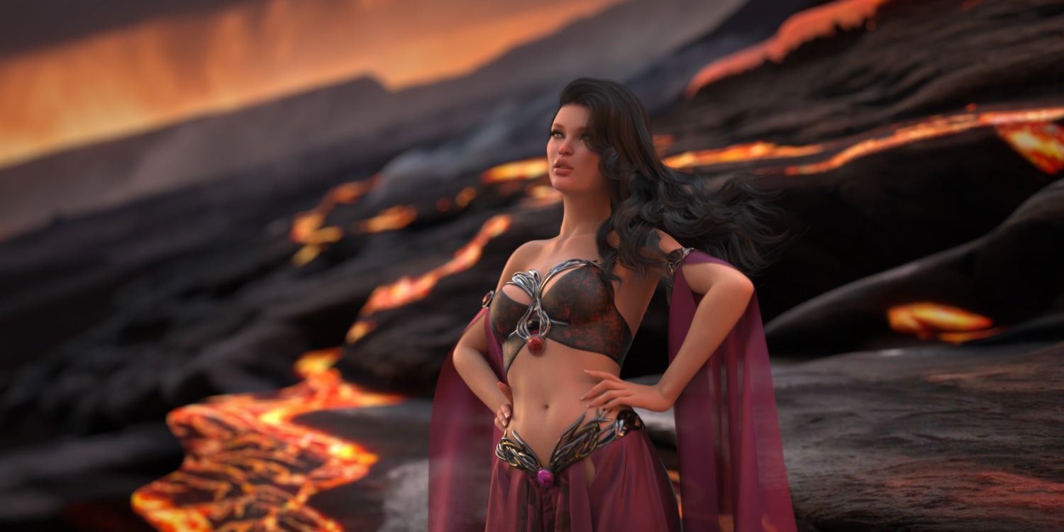 2.5D Scenes - Lava Fields 1 - DAZ Studio - Dreamlight 3D Store