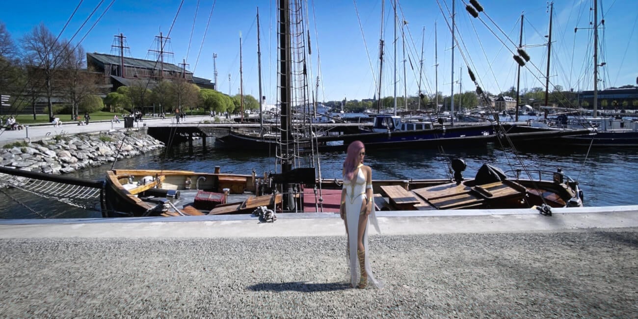 3D Photo Scenes - Stockholm Marina - DAZ Studio - Legacy Set - Dreamlight 3D Store